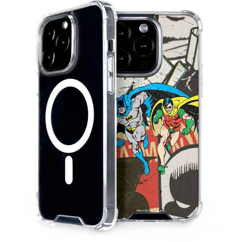 DC Comics Batman and Robin Vintage Action Pose iPhone 15 Pro MagSafe Case